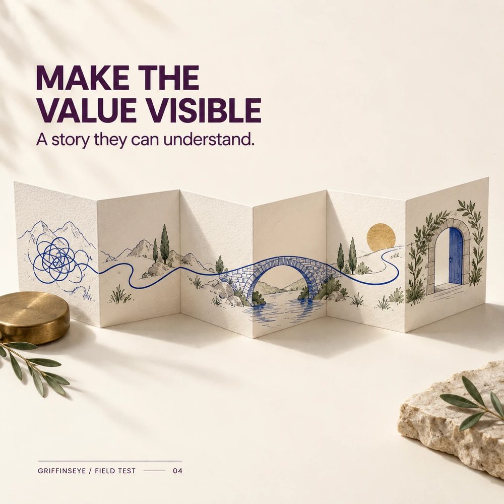 Make the value visible: a story they can understand